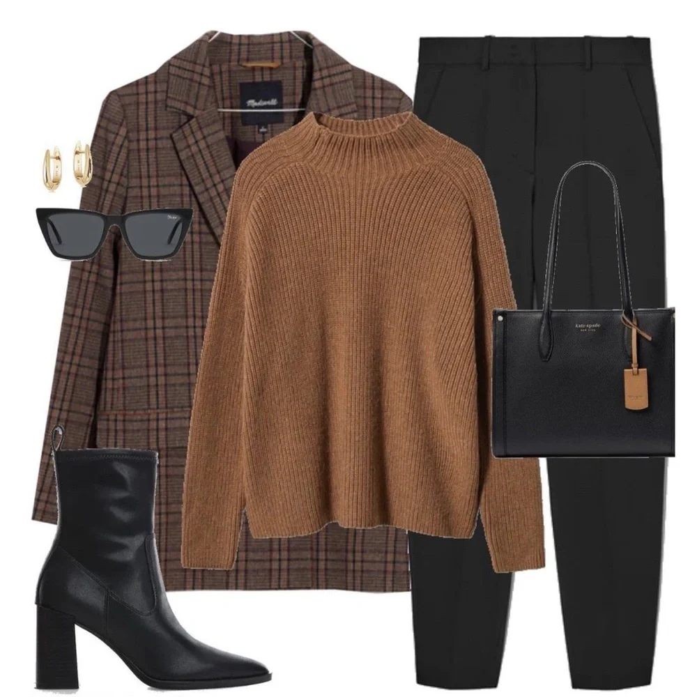 Anne Klein 🫐 Dark Brown Ponte Knit Ankle Pants - Picture 1 of 12